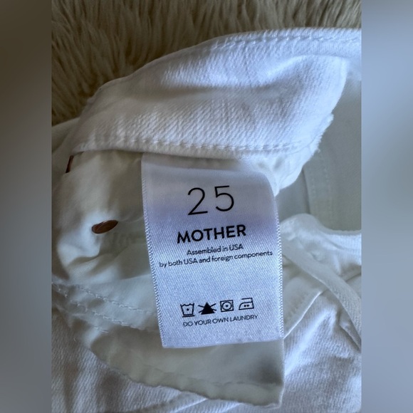 Mother Denim High Waisted Rider Ankle Jeans in Fairest Of Them All White Size 25 - Picture 5 of 15